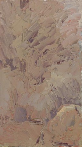 In the evening. Oil on canvas, H 56 x W 32 cm (H 22 x W 12.6 inches). 1992