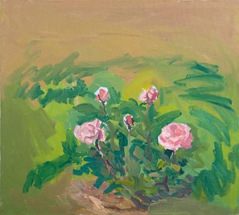 Roses. Oil on canvas, H 90 x W 100 cm (H 35.4 x W 39.4 inches). 2005