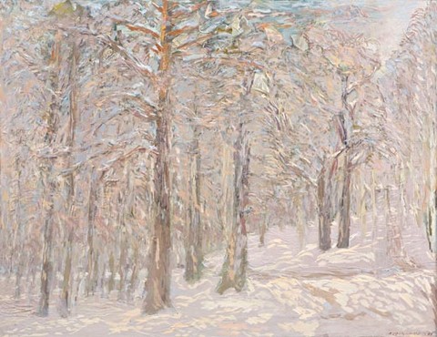 Month of March. A wood in Cherepkovo. Oil on canvas, H 72 x W 94 cm (H 28.3 x W 37 inches). 1995