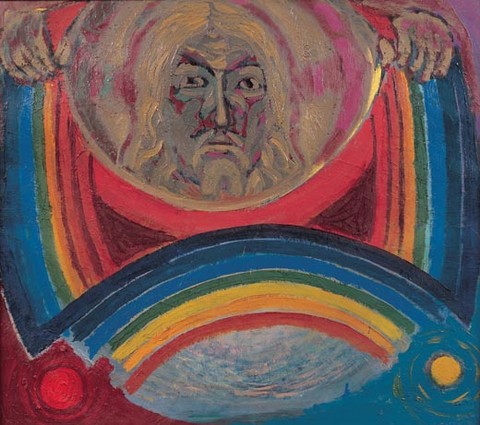 Legacy-rainbow. Oil on canvas, H 80 x W 90 cm (H 31.5 x W 35.4 inches). 2002