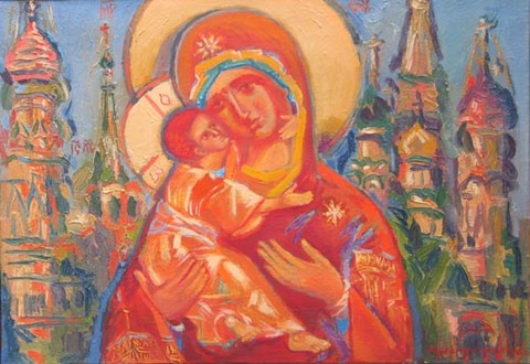 The Muscovite legend. Oil on canvas, H 50 x W 72 cm (H 19.7 x W 28.3 inches). 2006. Public collection