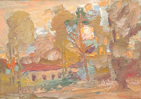Autumn. Oil on canvas, H 52 x W 72 cm (H 20.5 x W 28.3 inches). 1993. Private collection