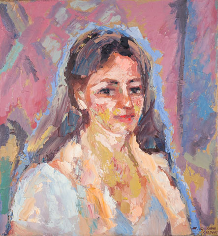 The Mexican girl. Oil on canvas, H 64 x W 60 cm (H 25.2 x W 23.6 inches). 2015