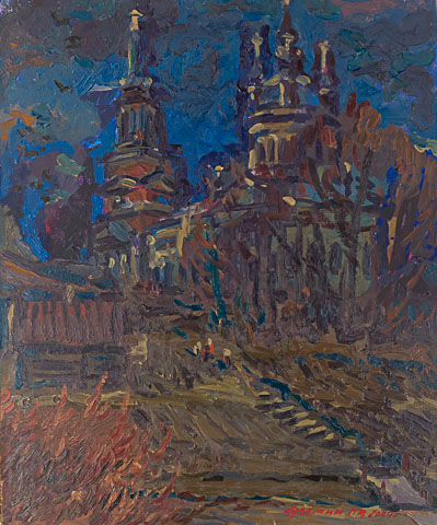Kazakovo. The silent pain of hidden sadness,.... Oil on canvas, H 61 x W 50 cm (H 24 x W 19.7 inches). 2009